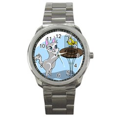 Cat Bird Cage Hunt Hunting Pet Sport Metal Watch by Sapixe