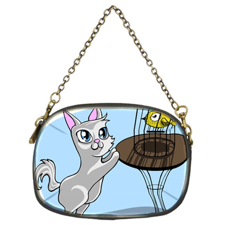 Cat Bird Cage Hunt Hunting Pet Chain Purses (Two Sides) 