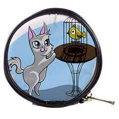 Cat Bird Cage Hunt Hunting Pet Mini Makeup Bags by Sapixe