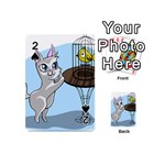 Cat Bird Cage Hunt Hunting Pet Playing Cards 54 (Mini)  Front - Spade2