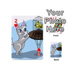 Cat Bird Cage Hunt Hunting Pet Playing Cards 54 (Mini)  Front - Heart2