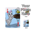 Cat Bird Cage Hunt Hunting Pet Playing Cards 54 (Mini)  Front - Diamond2