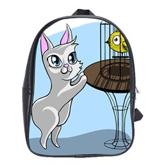 Cat Bird Cage Hunt Hunting Pet School Bag (xl) by Sapixe