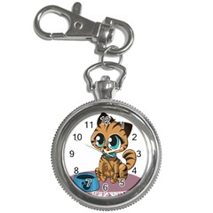 Kitty Cat Big Eyes Ears Animal Key Chain Watches by Sapixe