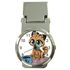 Kitty Cat Big Eyes Ears Animal Money Clip Watches by Sapixe