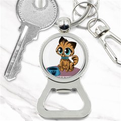 Kitty Cat Big Eyes Ears Animal Bottle Opener Key Chains by Sapixe