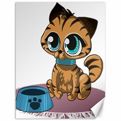 Kitty Cat Big Eyes Ears Animal Canvas 18  X 24   by Sapixe