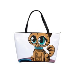 Kitty Cat Big Eyes Ears Animal Shoulder Handbags by Sapixe