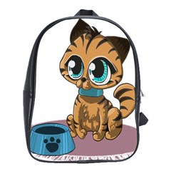 Kitty Cat Big Eyes Ears Animal School Bag (large) by Sapixe