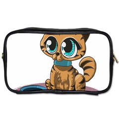 Kitty Cat Big Eyes Ears Animal Toiletries Bags by Sapixe