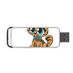 Kitty Cat Big Eyes Ears Animal Portable Usb Flash (one Side) by Sapixe