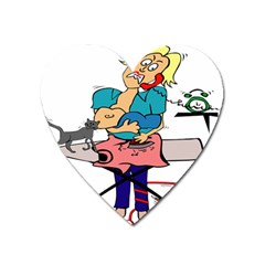 Housewife Multitasking Woman Heart Magnet by Sapixe