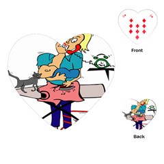 Housewife Multitasking Woman Playing Cards (heart) 