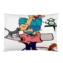 Housewife Multitasking Woman Pillow Case (two Sides) by Sapixe