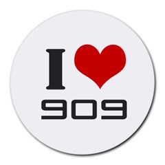 I Love 909 8  Mouse Pad (round) by plugindeals