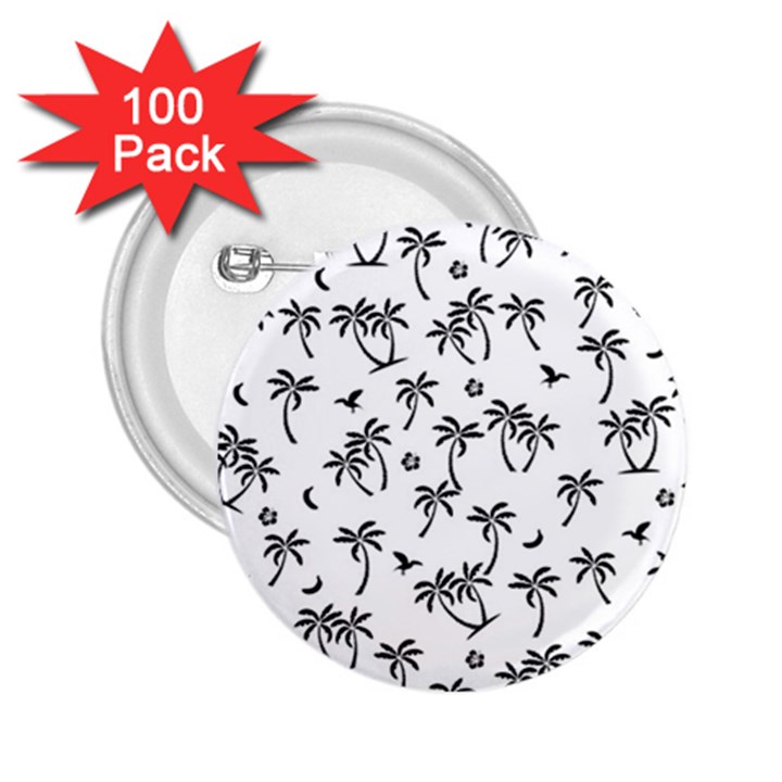 Tropical pattern 2.25  Buttons (100 pack) 