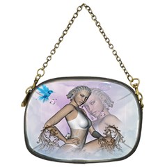 Fairy In The Sky With Fantasy Bird Chain Purses (one Side)  by FantasyWorld7