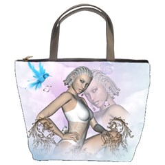 Fairy In The Sky With Fantasy Bird Bucket Bags by FantasyWorld7