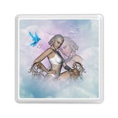 Fairy In The Sky With Fantasy Bird Memory Card Reader (square)  by FantasyWorld7