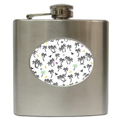 Tropical Pattern Hip Flask (6 Oz) by Valentinaart