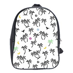 Tropical Pattern School Bag (xl) by Valentinaart