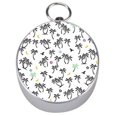 Tropical Pattern Silver Compasses by Valentinaart