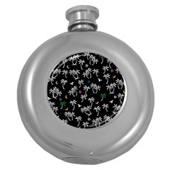 Tropical Pattern Round Hip Flask (5 Oz) by Valentinaart