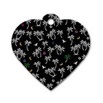 Tropical pattern Dog Tag Heart (Two Sides) Front