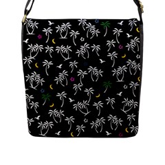 Tropical Pattern Flap Messenger Bag (l)  by Valentinaart