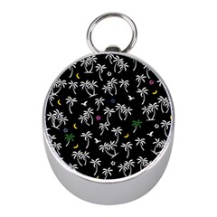 Tropical Pattern Mini Silver Compasses by Valentinaart