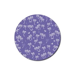 Tropical Pattern Rubber Coaster (round)  by Valentinaart