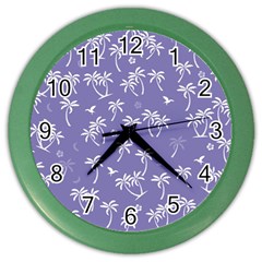 Tropical Pattern Color Wall Clocks by Valentinaart