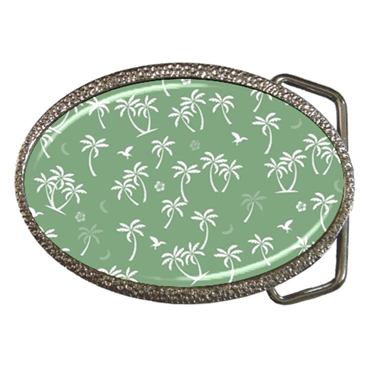 Tropical pattern Belt Buckles