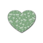 Tropical pattern Rubber Coaster (Heart)  Front