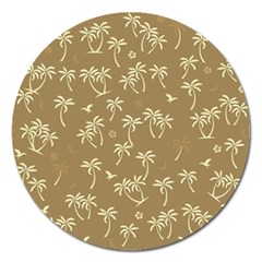 Tropical pattern Magnet 5  (Round)