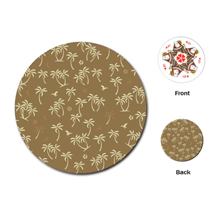 Tropical pattern Playing Cards (Round) 