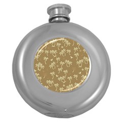 Tropical Pattern Round Hip Flask (5 Oz) by Valentinaart