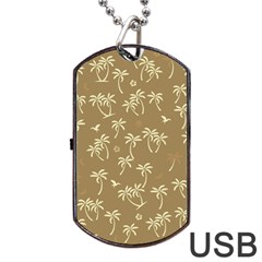 Tropical Pattern Dog Tag Usb Flash (one Side) by Valentinaart