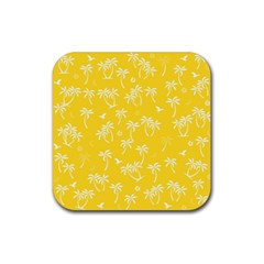 Tropical Pattern Rubber Coaster (square)  by Valentinaart