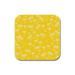 Tropical pattern Rubber Square Coaster (4 pack)  Front