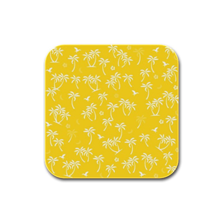 Tropical pattern Rubber Square Coaster (4 pack) 