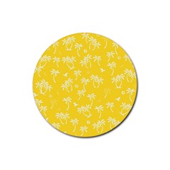 Tropical Pattern Rubber Round Coaster (4 Pack)  by Valentinaart