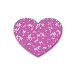 Tropical Pattern Heart Coaster (4 Pack)  by Valentinaart