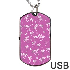 Tropical Pattern Dog Tag Usb Flash (two Sides) by Valentinaart