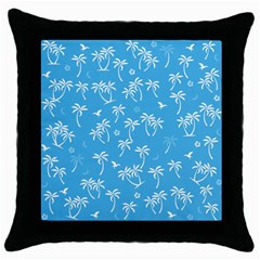 Tropical Pattern Throw Pillow Case (black) by Valentinaart