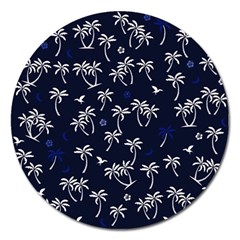 Tropical Pattern Magnet 5  (round) by Valentinaart