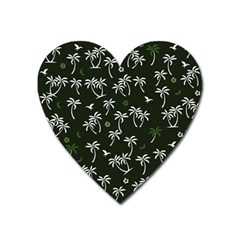 Tropical Pattern Heart Magnet by Valentinaart