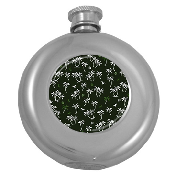 Tropical pattern Round Hip Flask (5 oz)