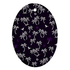 Tropical Pattern Oval Ornament (two Sides) by Valentinaart