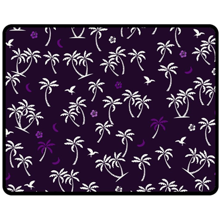 Tropical pattern Fleece Blanket (Medium) 